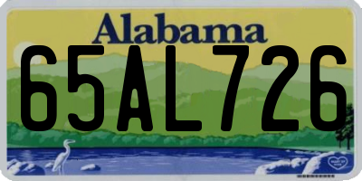AL license plate 65AL726