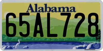 AL license plate 65AL728