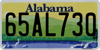 AL license plate 65AL730
