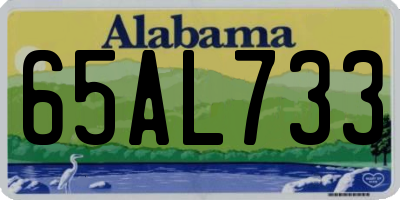 AL license plate 65AL733