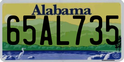 AL license plate 65AL735