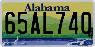 AL license plate 65AL740
