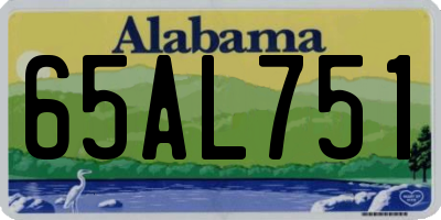 AL license plate 65AL751