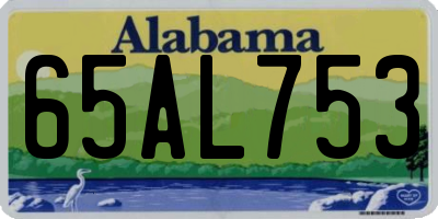 AL license plate 65AL753