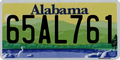 AL license plate 65AL761