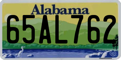 AL license plate 65AL762