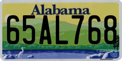 AL license plate 65AL768