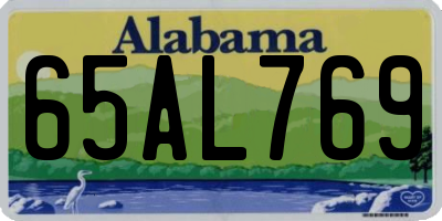 AL license plate 65AL769
