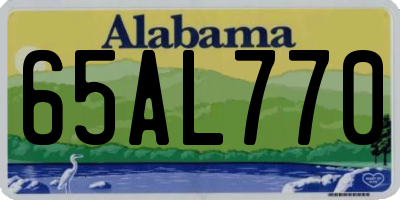 AL license plate 65AL770