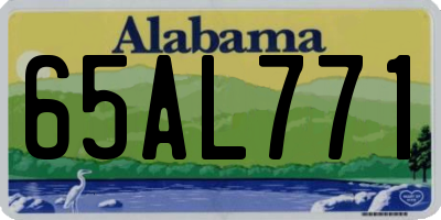 AL license plate 65AL771