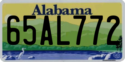 AL license plate 65AL772