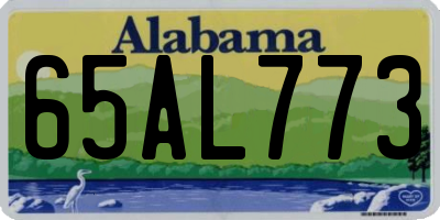 AL license plate 65AL773