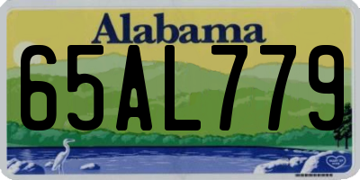 AL license plate 65AL779