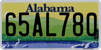 AL license plate 65AL780
