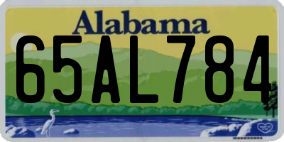 AL license plate 65AL784