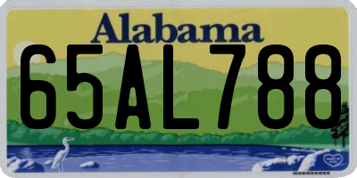 AL license plate 65AL788