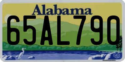 AL license plate 65AL790