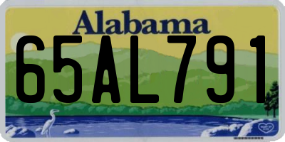 AL license plate 65AL791