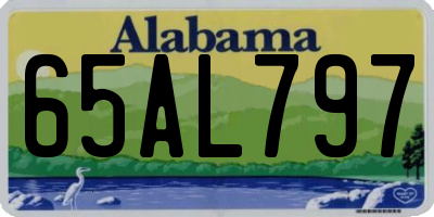 AL license plate 65AL797