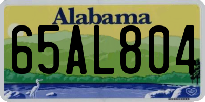 AL license plate 65AL804