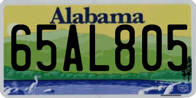 AL license plate 65AL805