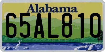 AL license plate 65AL810