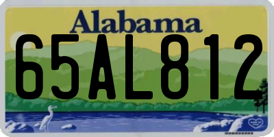 AL license plate 65AL812