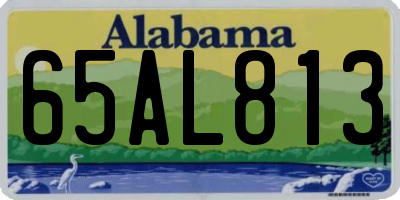 AL license plate 65AL813