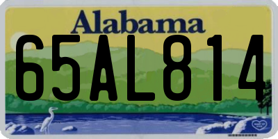 AL license plate 65AL814