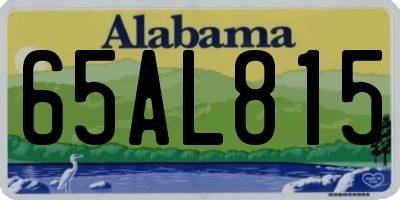 AL license plate 65AL815