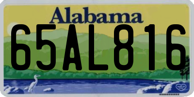 AL license plate 65AL816