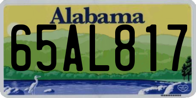 AL license plate 65AL817
