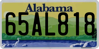 AL license plate 65AL818