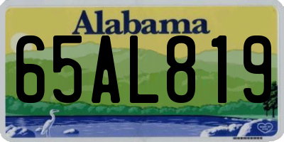 AL license plate 65AL819