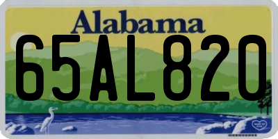 AL license plate 65AL820