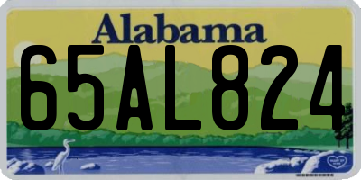 AL license plate 65AL824