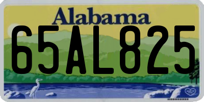 AL license plate 65AL825