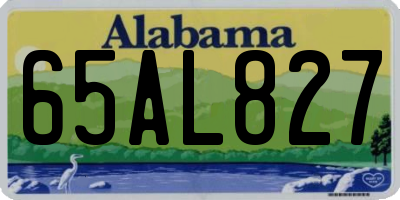 AL license plate 65AL827