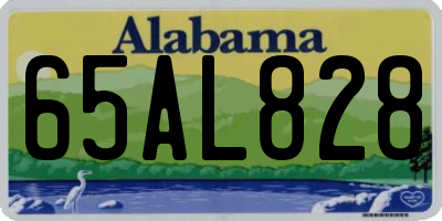 AL license plate 65AL828