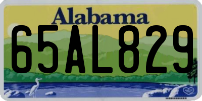 AL license plate 65AL829