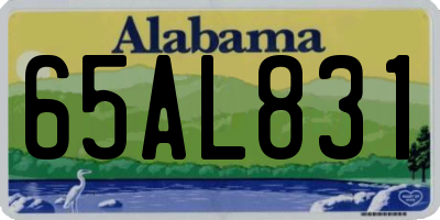 AL license plate 65AL831