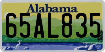 AL license plate 65AL835