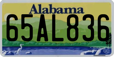 AL license plate 65AL836