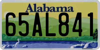 AL license plate 65AL841
