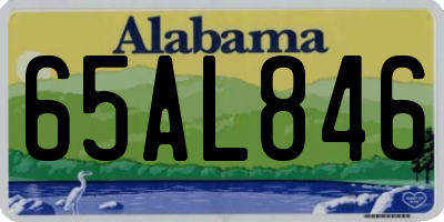 AL license plate 65AL846