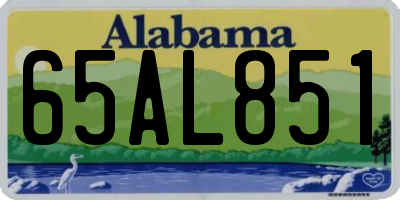 AL license plate 65AL851