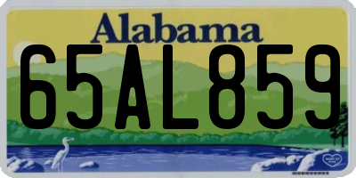 AL license plate 65AL859