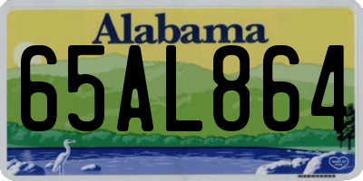 AL license plate 65AL864
