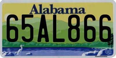 AL license plate 65AL866