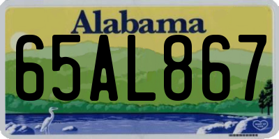 AL license plate 65AL867